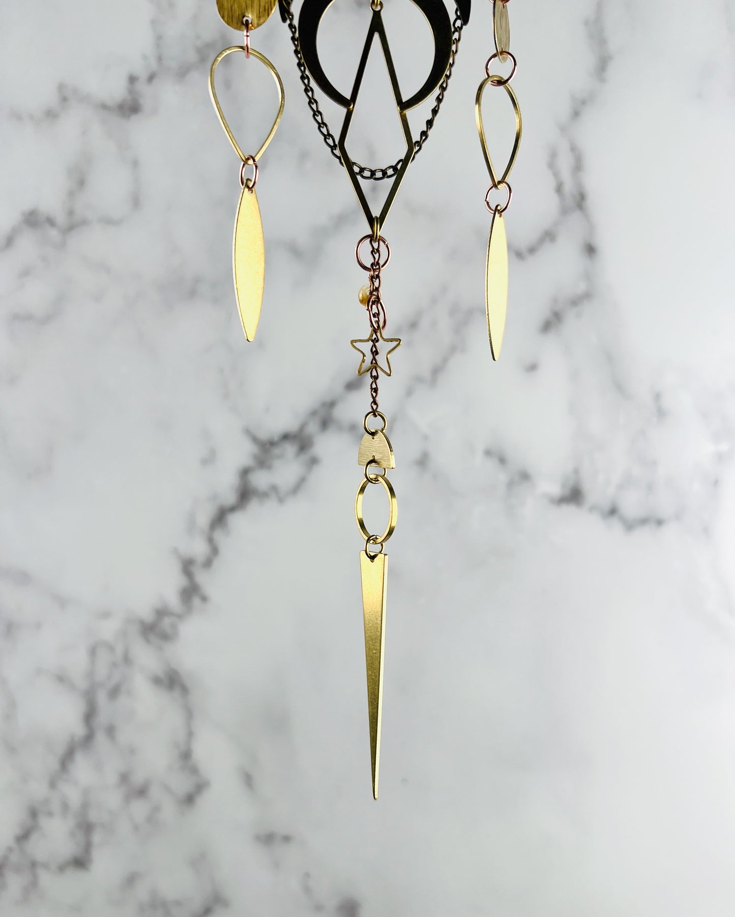 Moonstone and Citrine Wall Art, Manifestation Charm