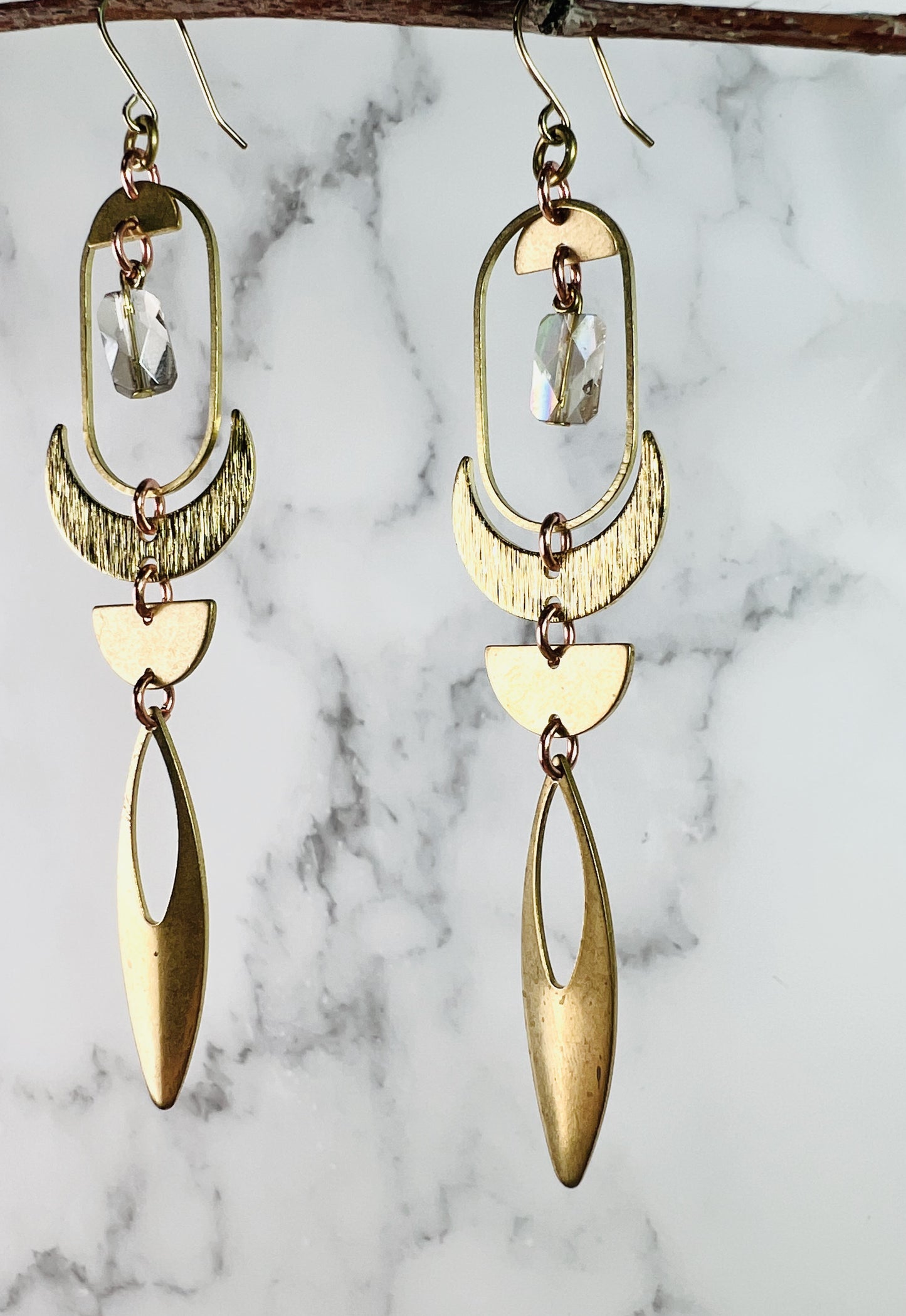 Pair of Lightweight Smoky Quartz Earrings, Manifestation Jewelry