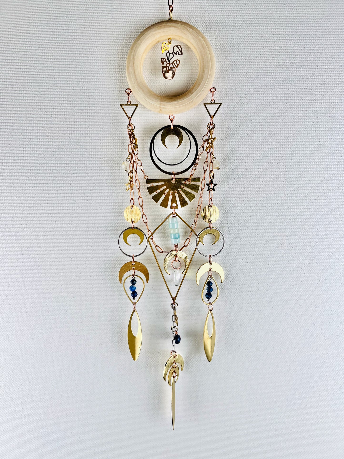 Citrine, Amazonite, Lapis Lazuli Manifestation Charm Wall Art Suncatcher