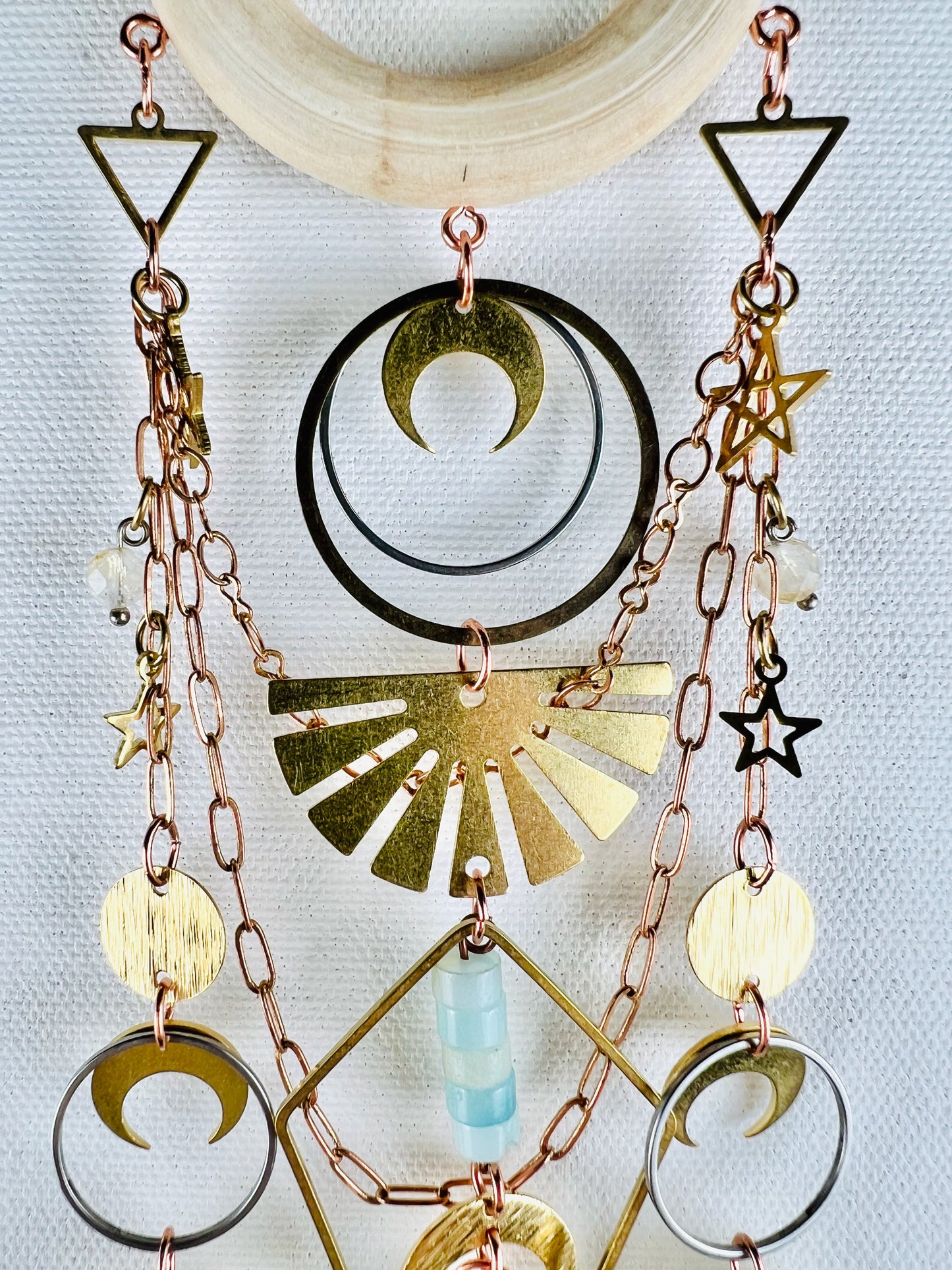 Citrine, Amazonite, Lapis Lazuli Manifestation Charm Wall Art Suncatcher