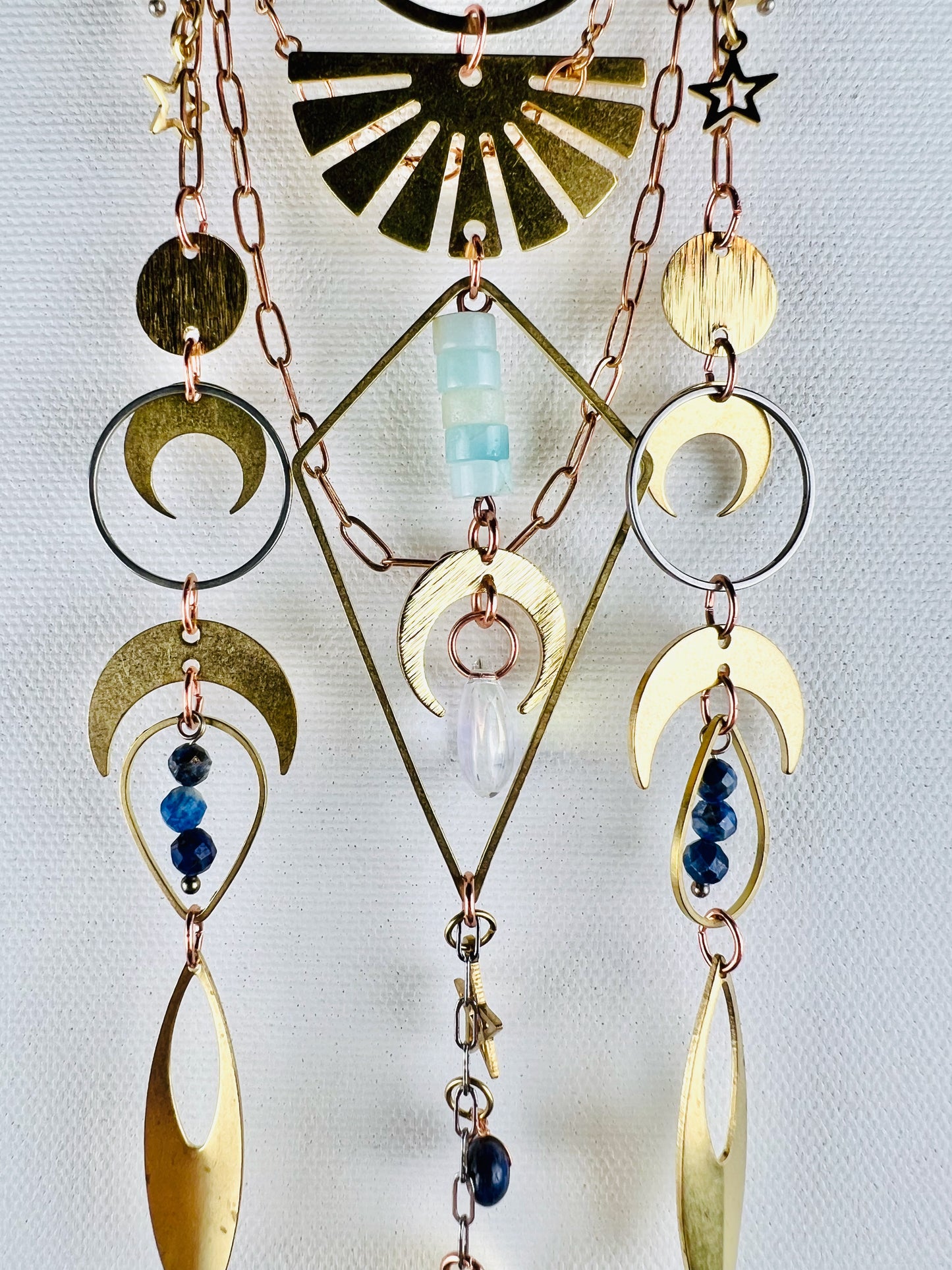 Citrine, Amazonite, Lapis Lazuli Manifestation Charm Wall Art Suncatcher