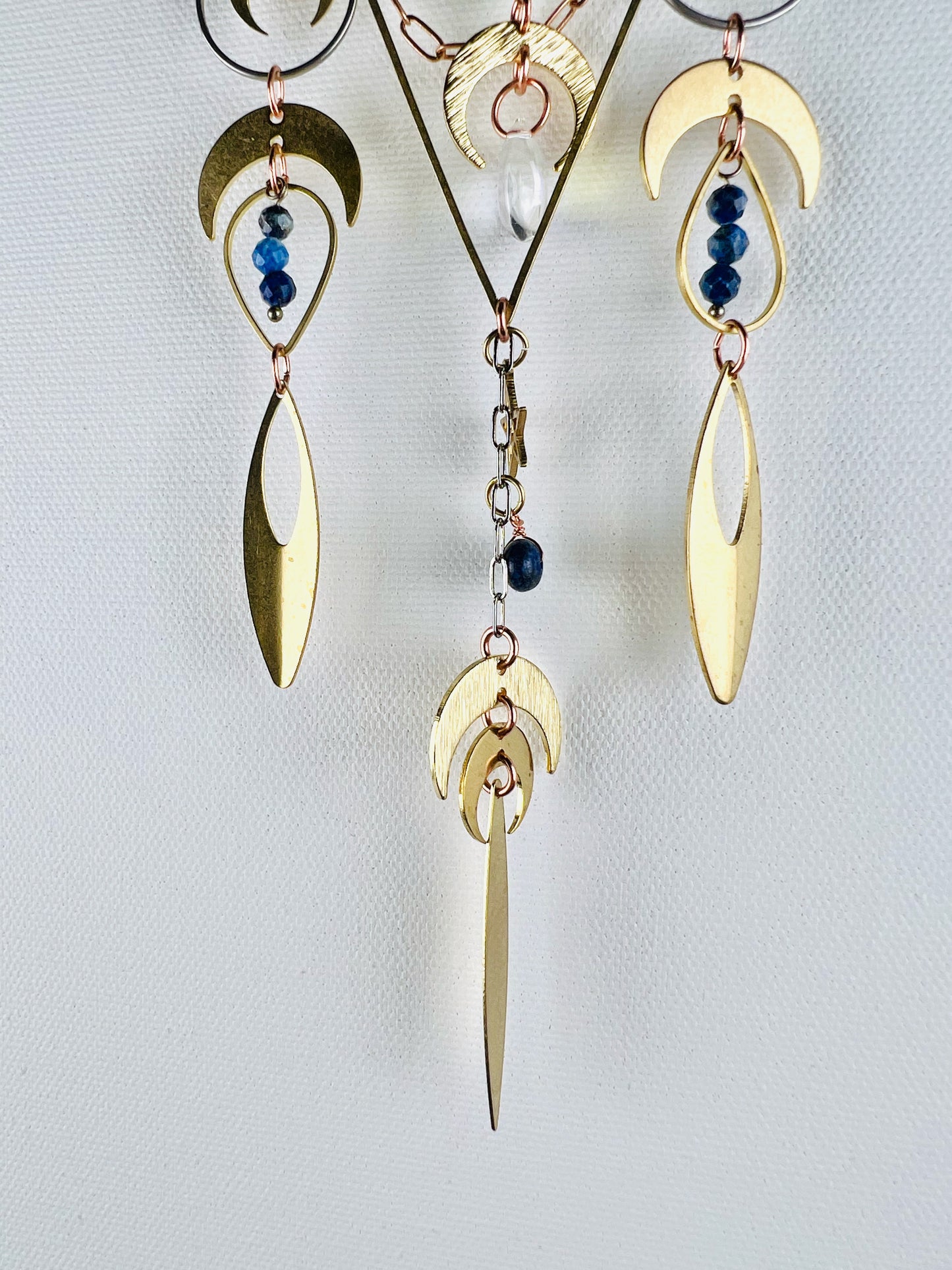 Citrine, Amazonite, Lapis Lazuli Manifestation Charm Wall Art Suncatcher