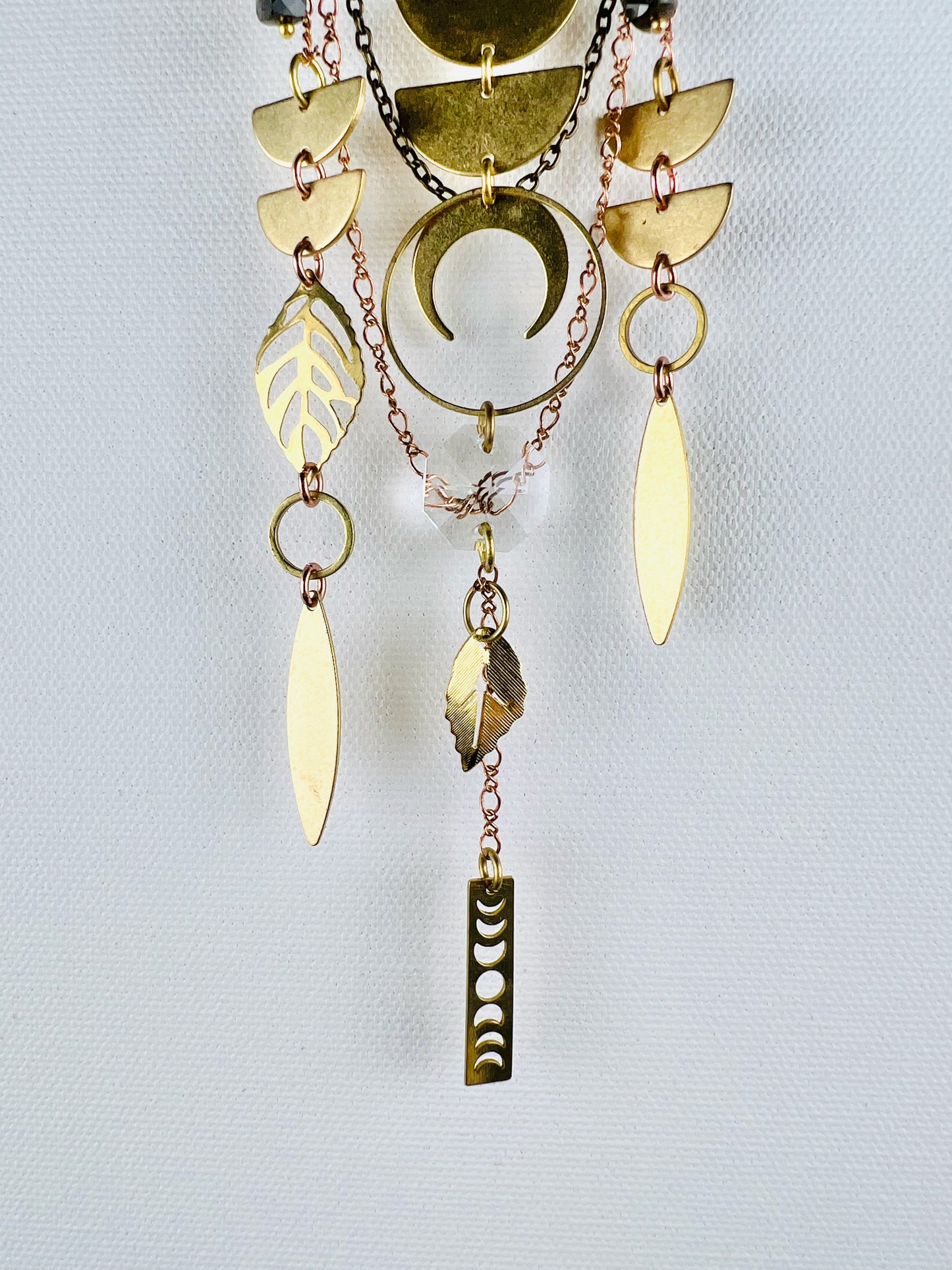 Bronzite, Golden Obsidian, Iolite Manifestation Charm Wall Art