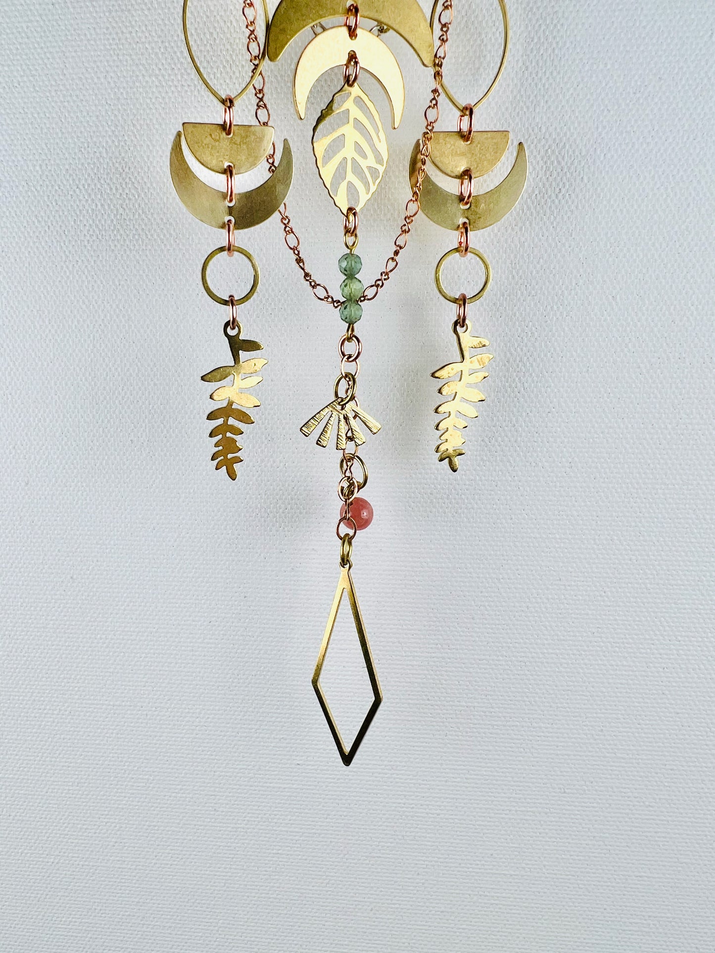 Rose Quartz, Rhodochrosite, Apatite Manifestation Charm Wall Art
