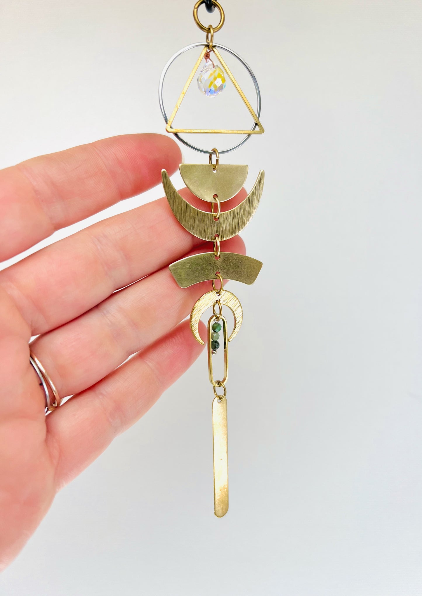 Emerald Manifestation Mini, Rearview Mirror Car Charm