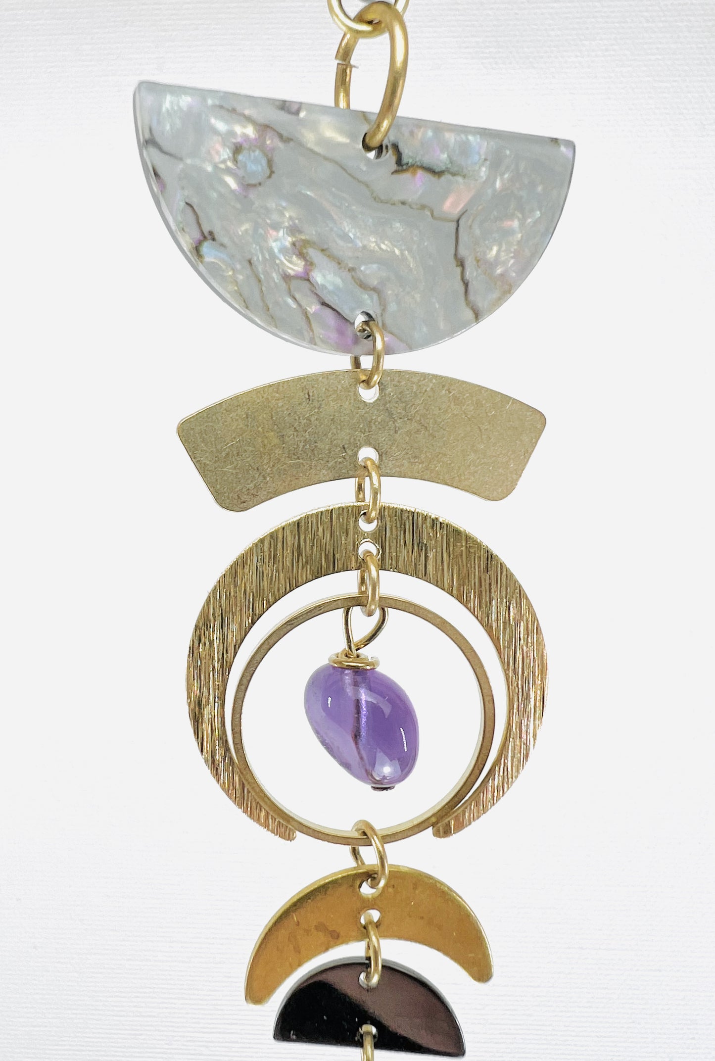 Amethyst Manifestation Charm Mini, Rearview Mirror, Car, Home Decor