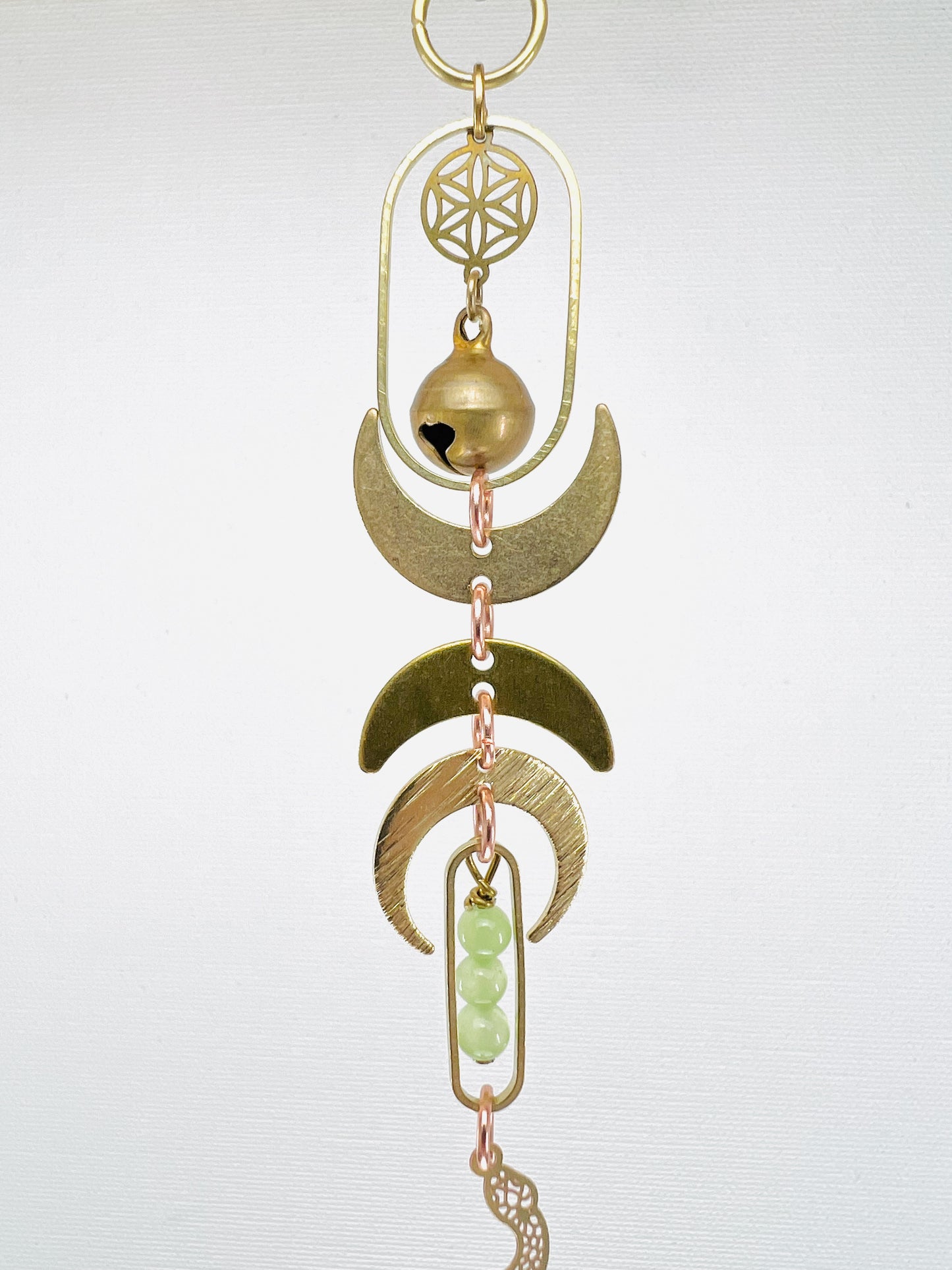 Green Calcite Manifestation Mini, Rearview Mirror Car Charm | Home Decor