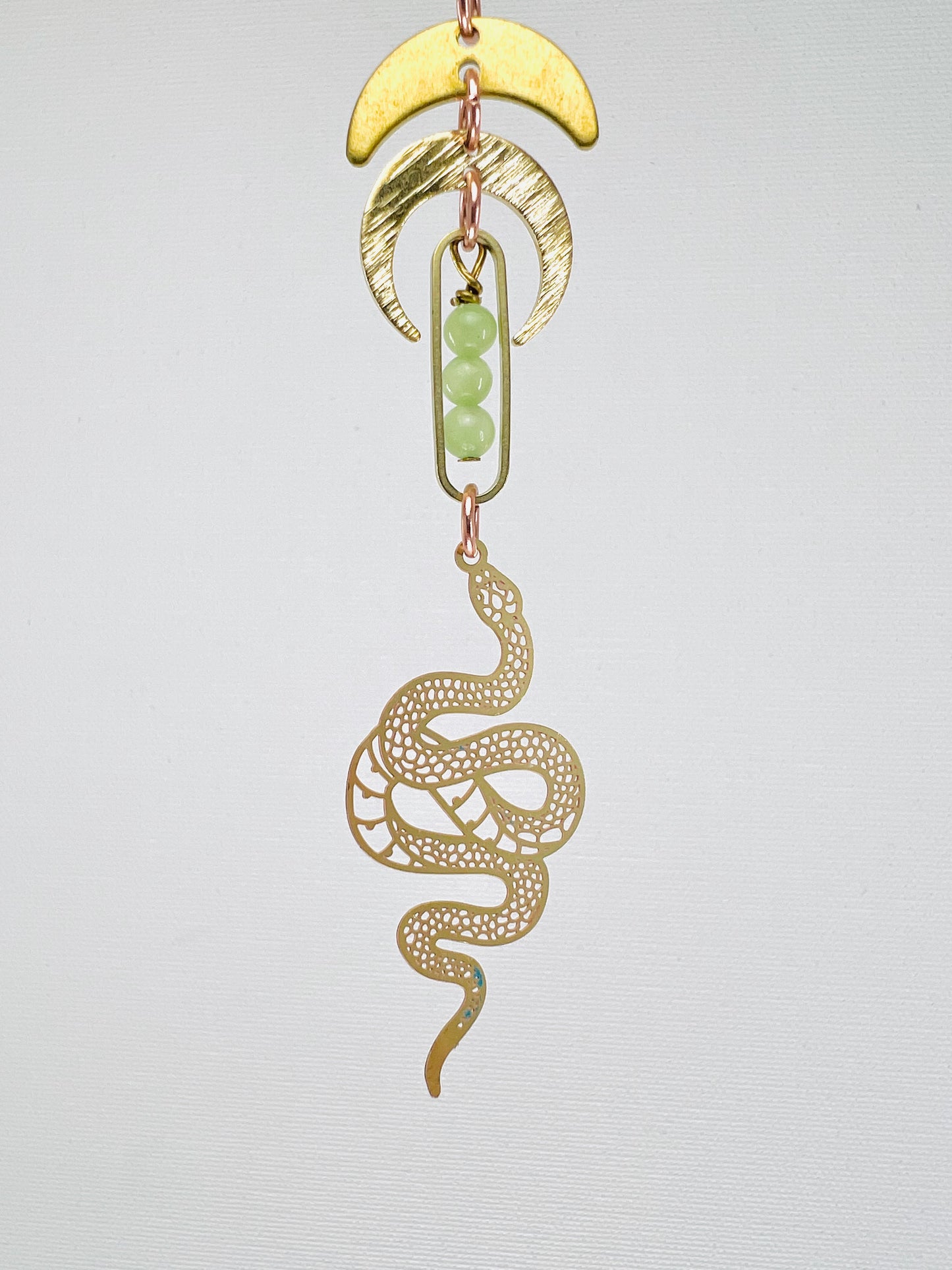 Green Calcite Manifestation Mini, Rearview Mirror Car Charm | Home Decor