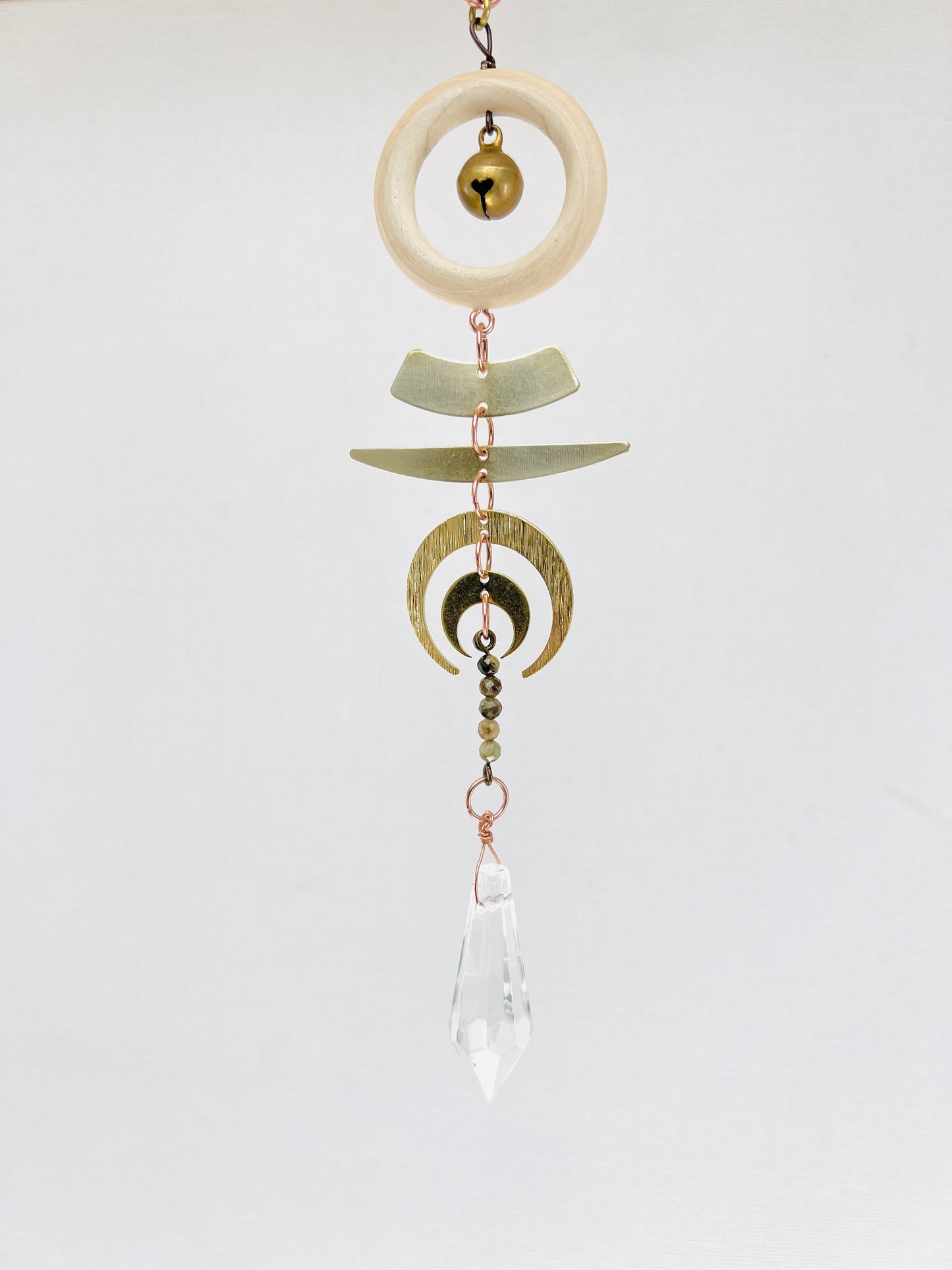 Green Garnet Manifestation Charm Mini, Rearview Mirror Car | Home Decor