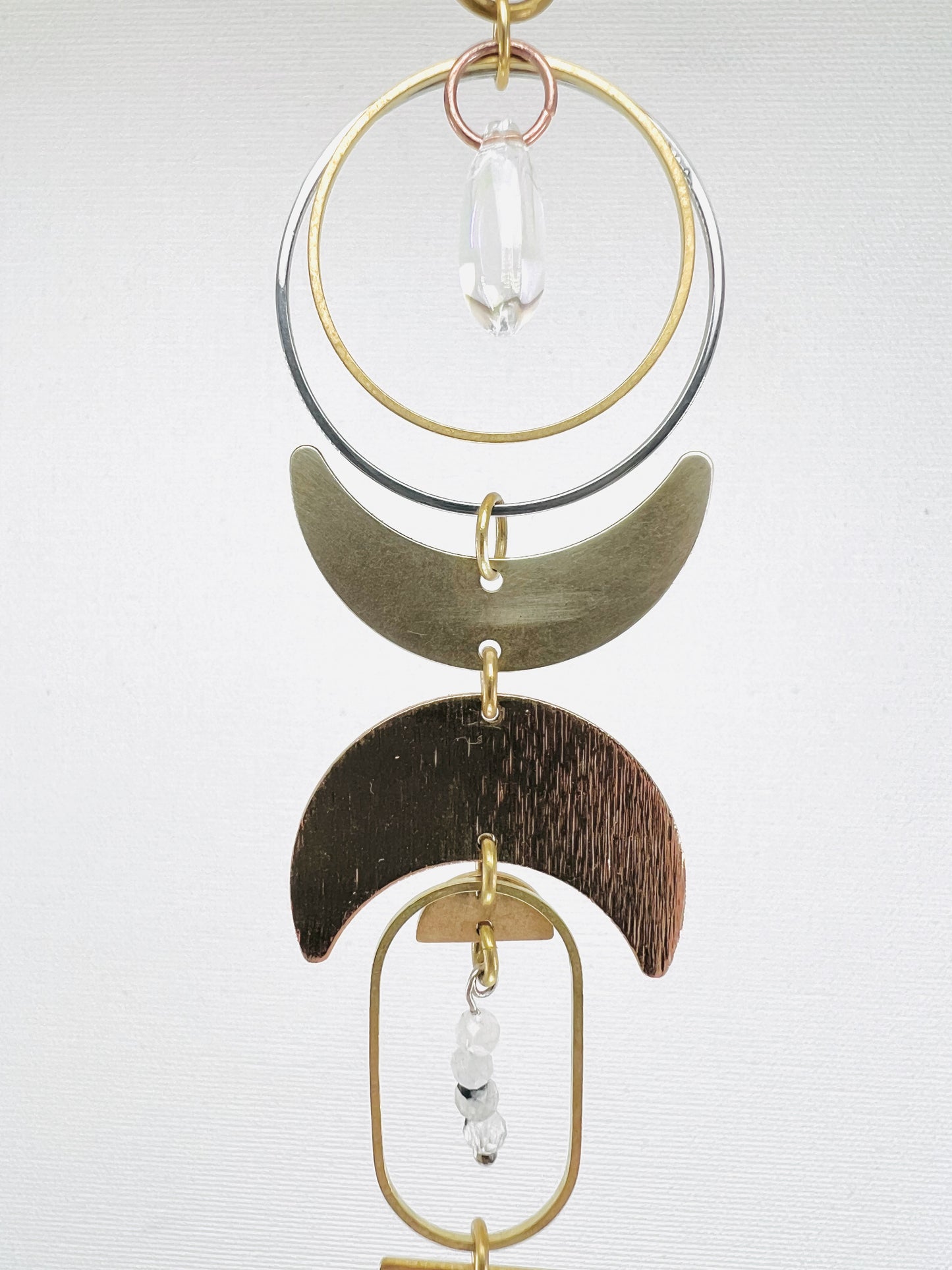 Moonstone Manifestation Mini, Rearview Mirror Car Charm | Home Decor | Suncatcher