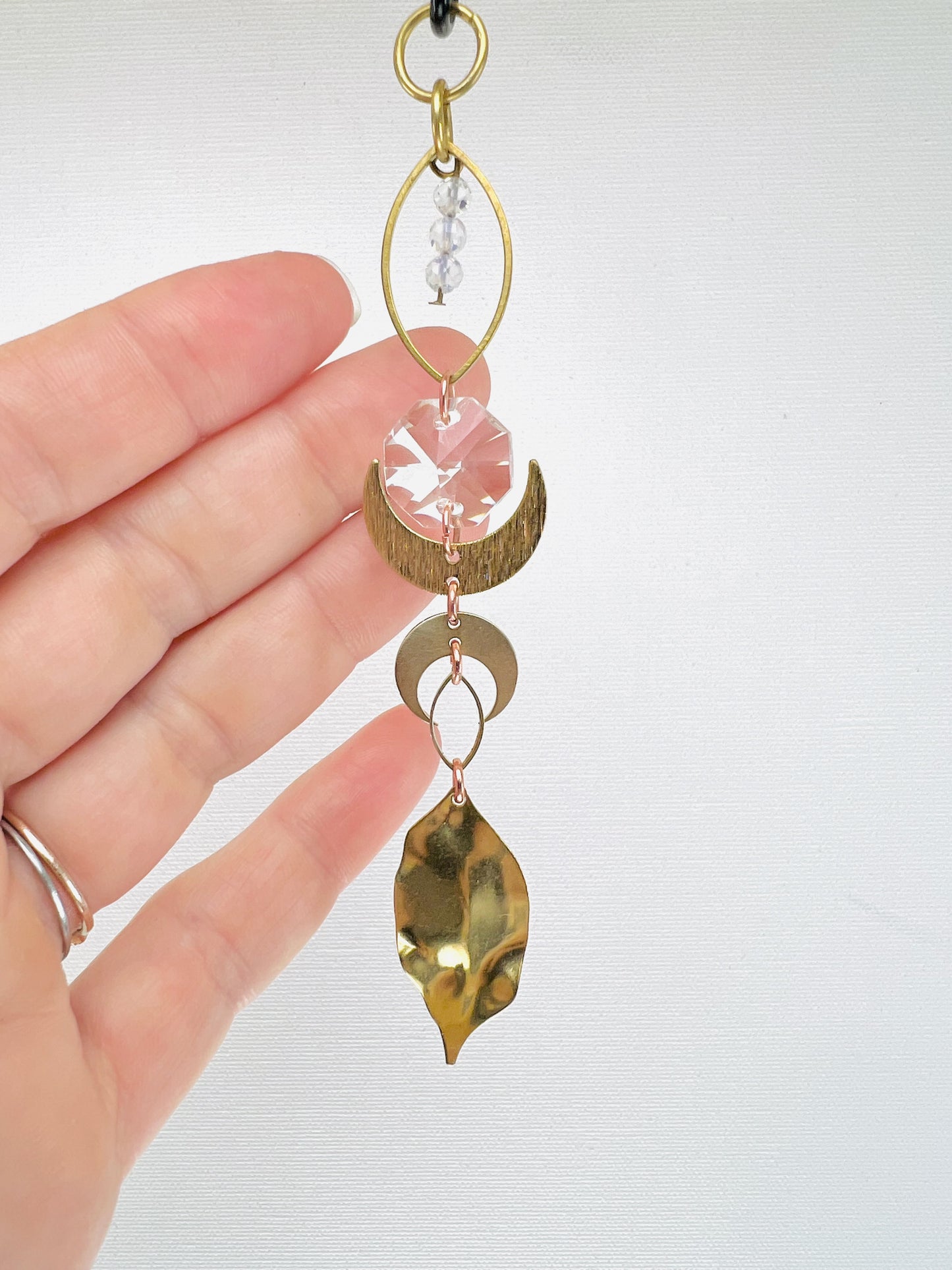 Opalite Manifestation Mini, Rearview Mirror Car Charm