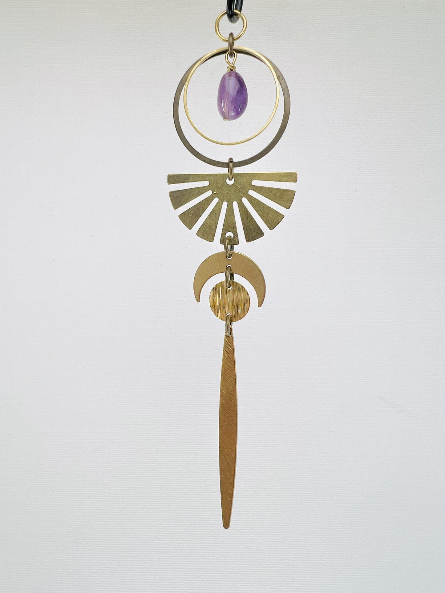 Amethyst Manifestation Mini, Rearview Mirror Car Charm