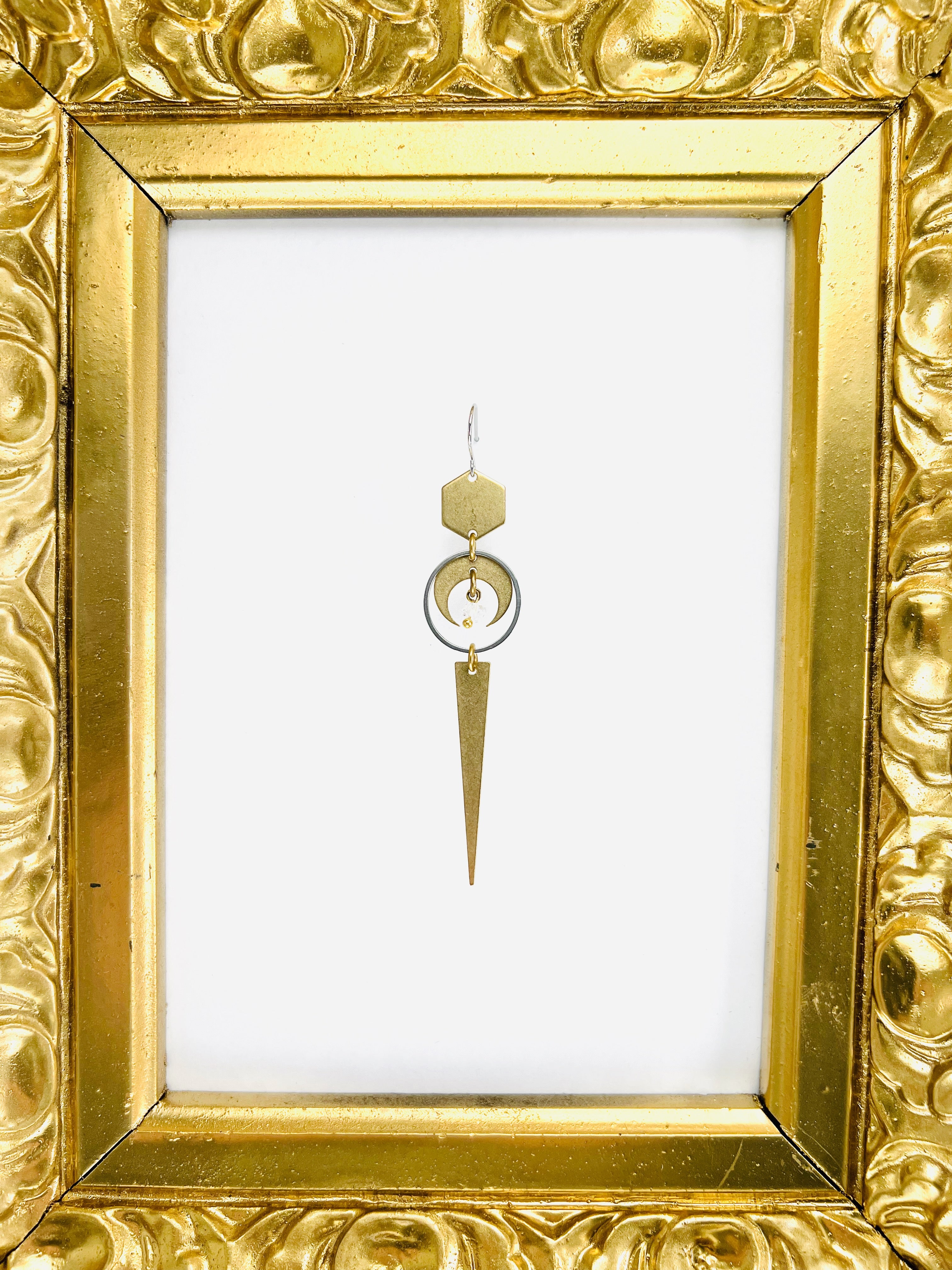 Single Earring, Herkimer Diamond, Crystal Manifestation Jewelry