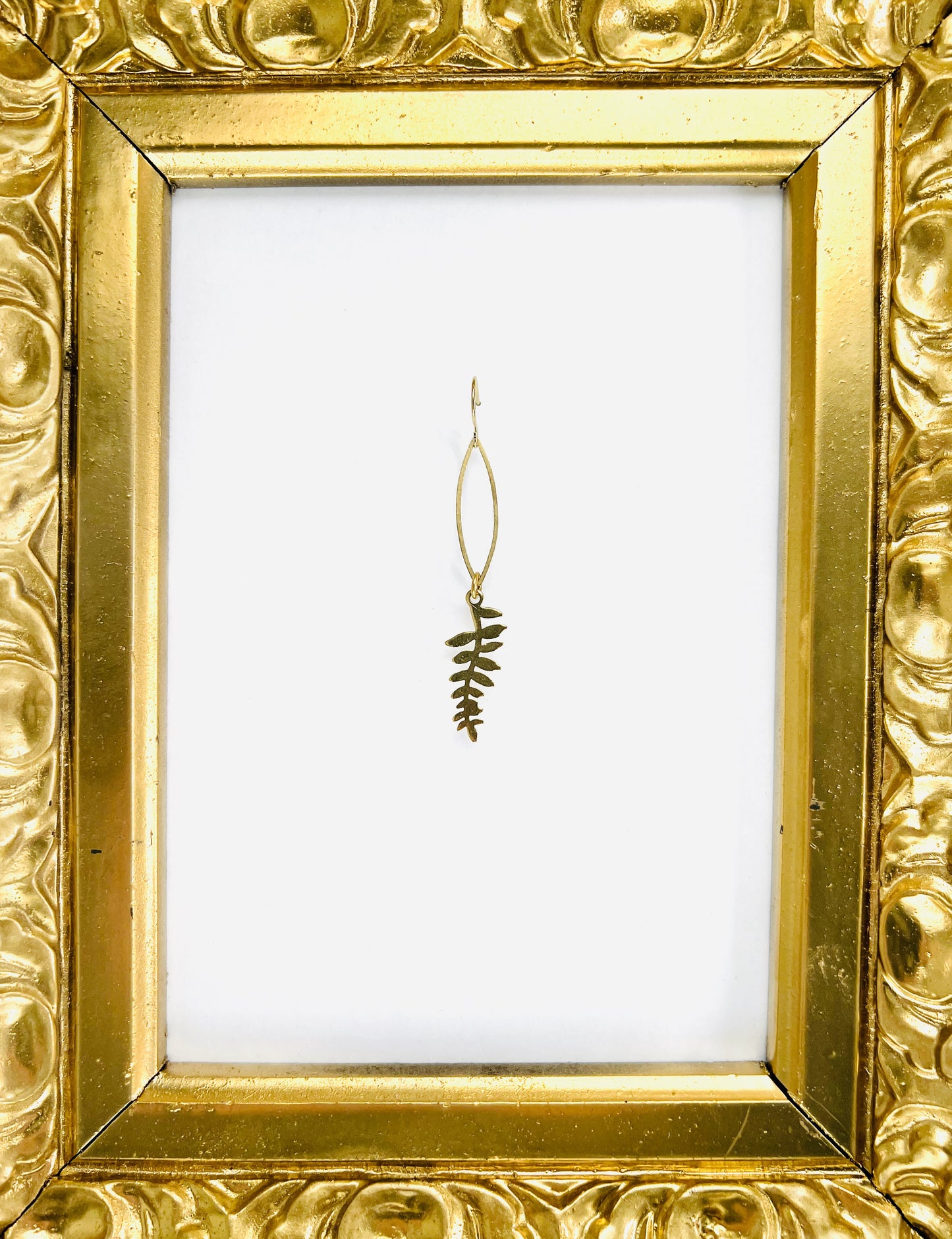 Fern Leaf Single Earring – Nature-Inspired Intentional Jewelry (Sold as One Earring)