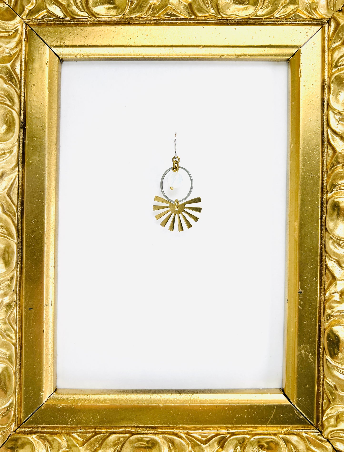 Opalite Single Crystal Earring – New Beginnings Manifestation Jewelry (Sold as One Earring)