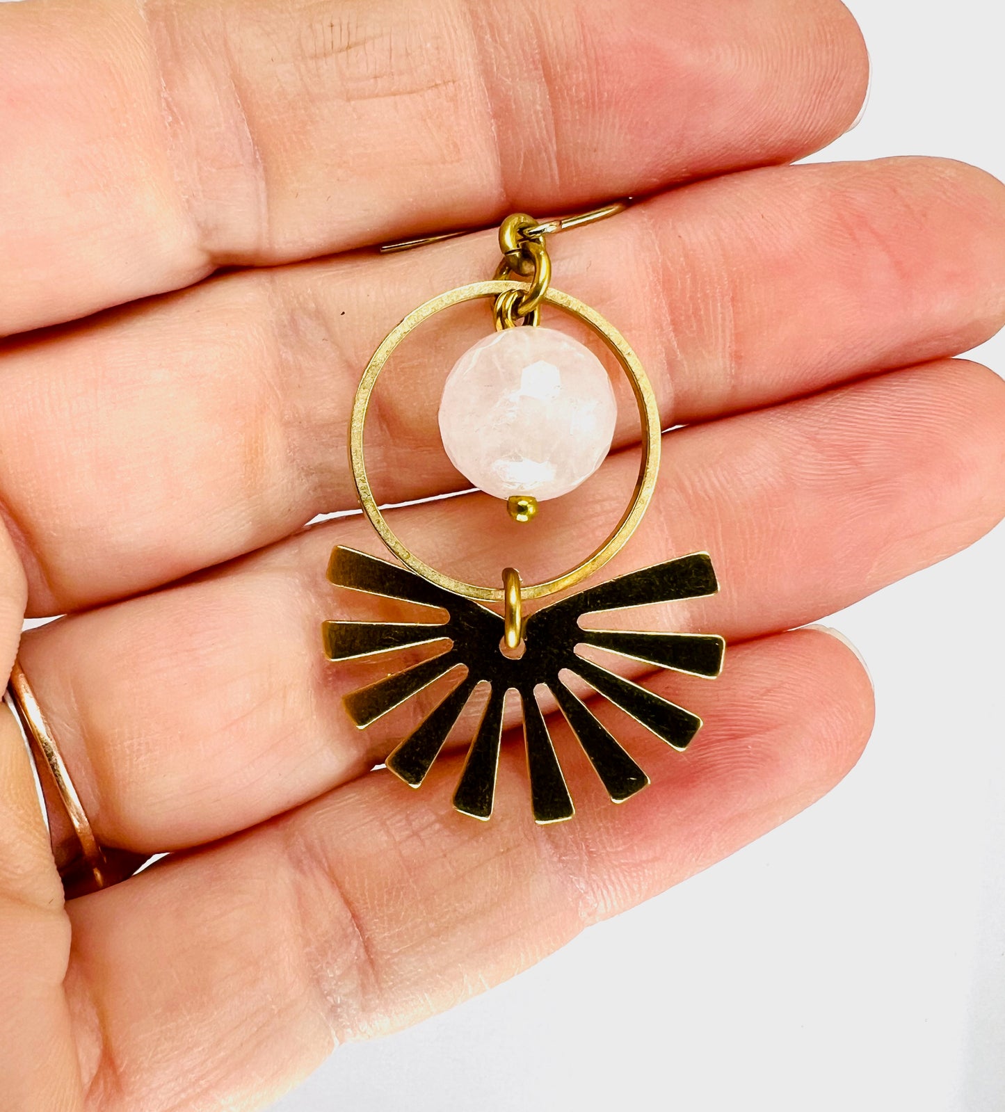 Singly Sold Crystal Earring, Rose Quartz, Manifestation tools