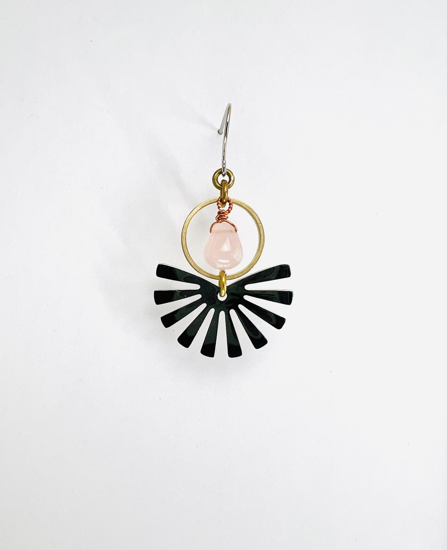 Singly Sold Rose Quartz Drop Earring, Crystal Manifestation Jewelry