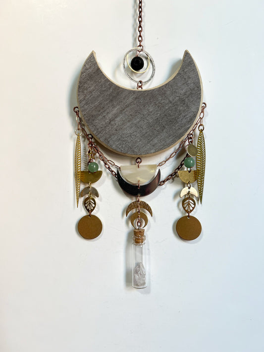 1119 Lavastone and Green Aventurine Manifestation Charm