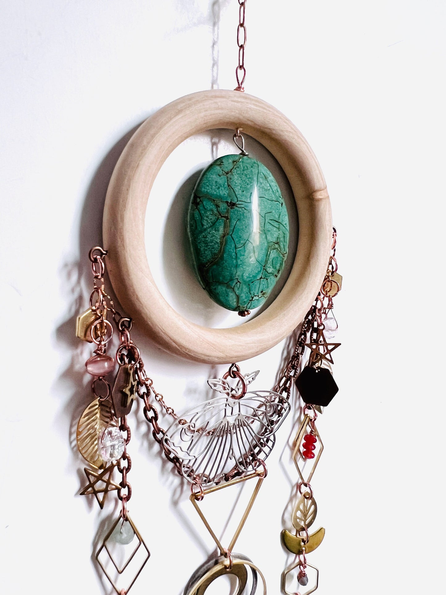 1138 Turquoise, Carnelian, Prism, Sapphire, Sunstone, Jade, Labradorite, Howlite Manifestation Charm