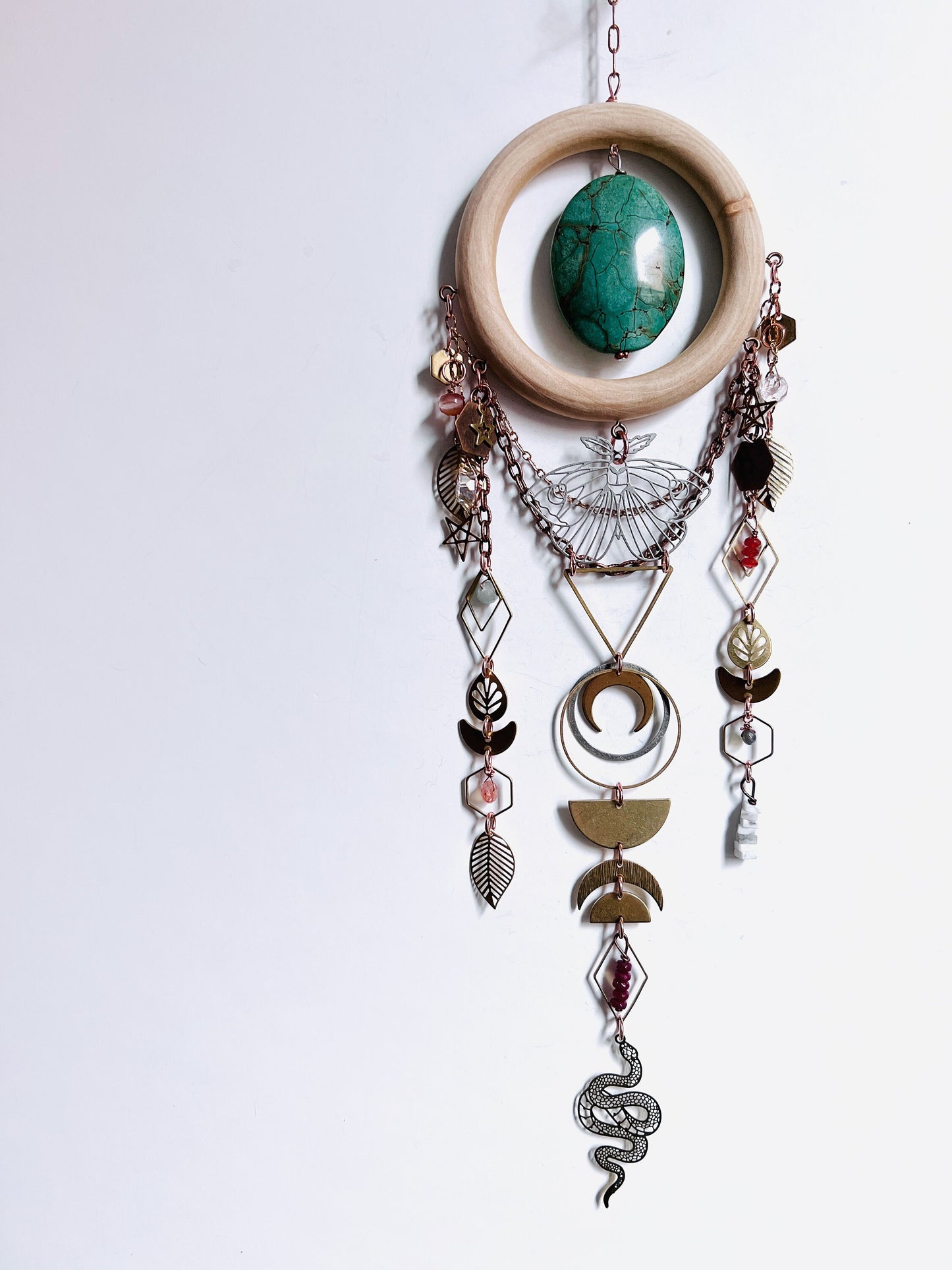 1138 Turquoise, Carnelian, Prism, Sapphire, Sunstone, Jade, Labradorite, Howlite Manifestation Charm