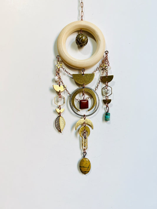 1072 Jade, Howlite and Moonstone Manifestation Charm