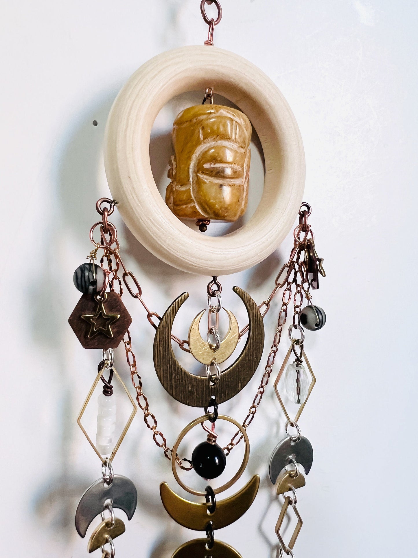 1145 Crystal Art Home Decor Jade and Zebra Jasper Manifestation Charm
