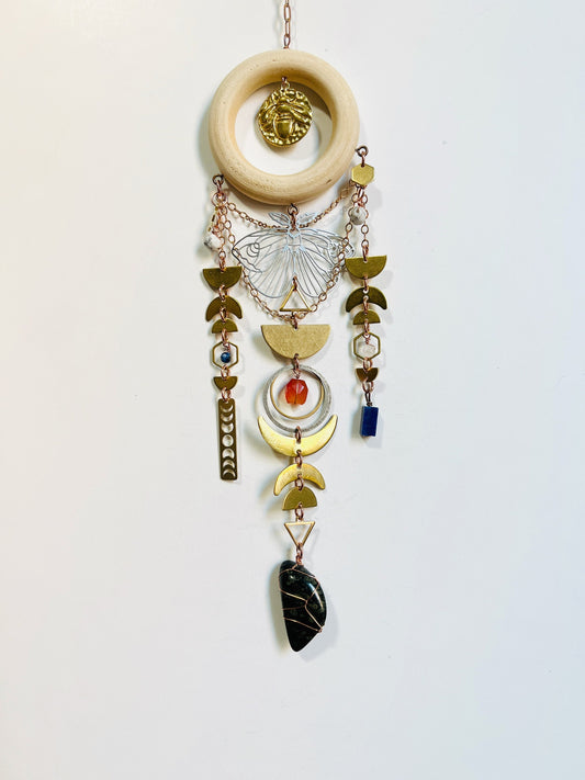 1033 Howlite, Lapis Lazuli and Carnelian Manifestation Charm