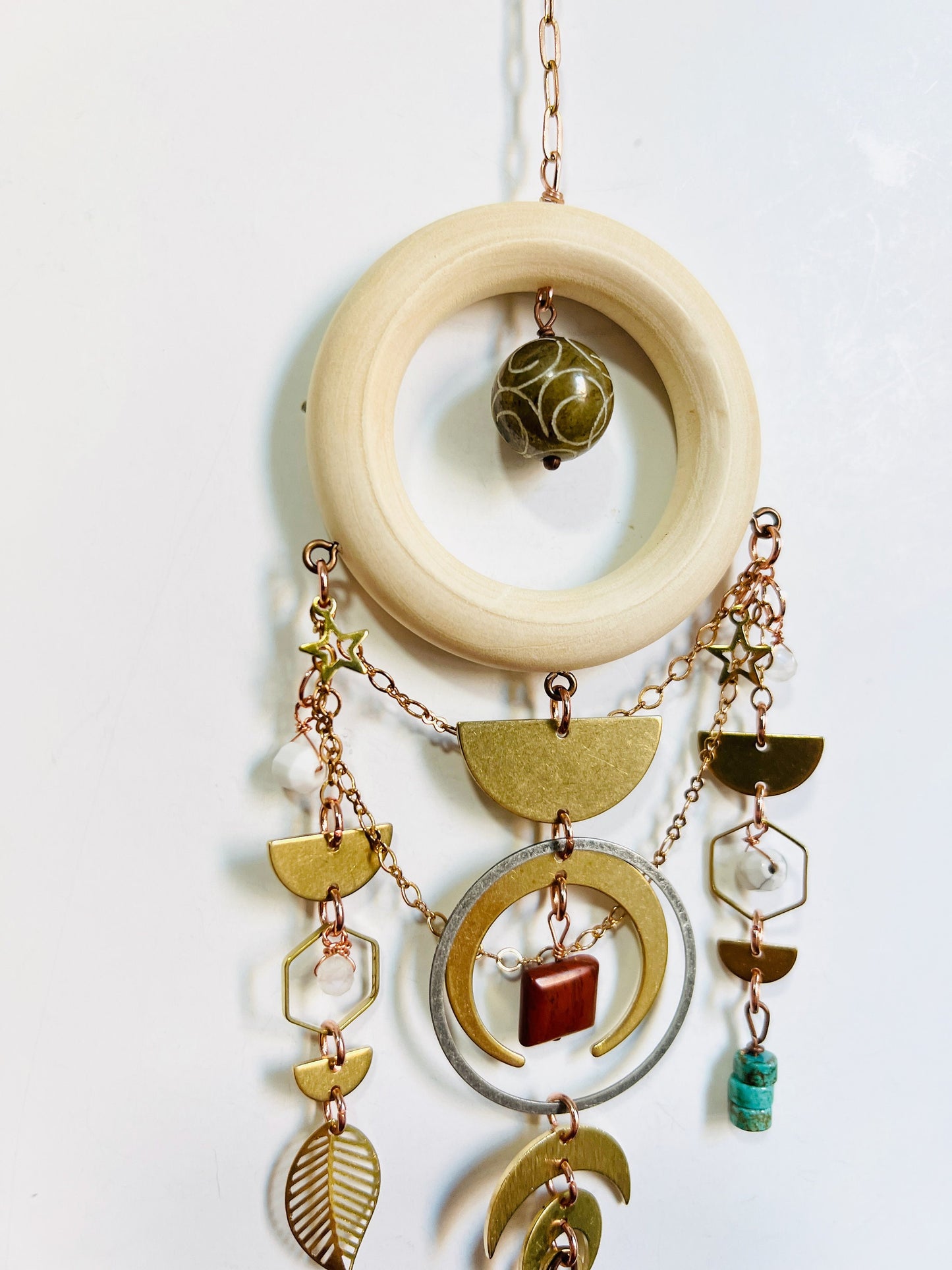 1072 Jade, Howlite and Moonstone Manifestation Charm