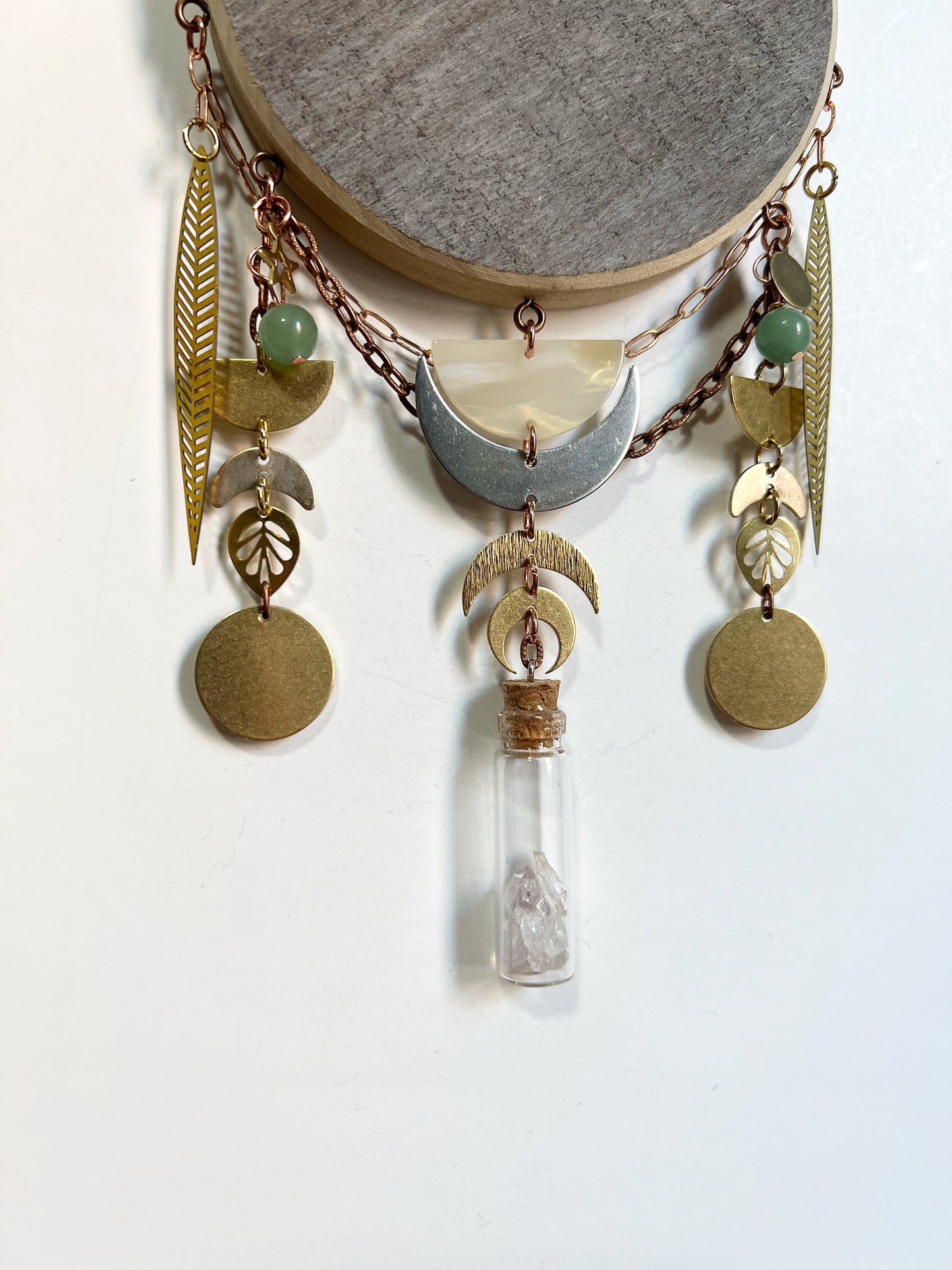 1119 Lavastone and Green Aventurine Manifestation Charm