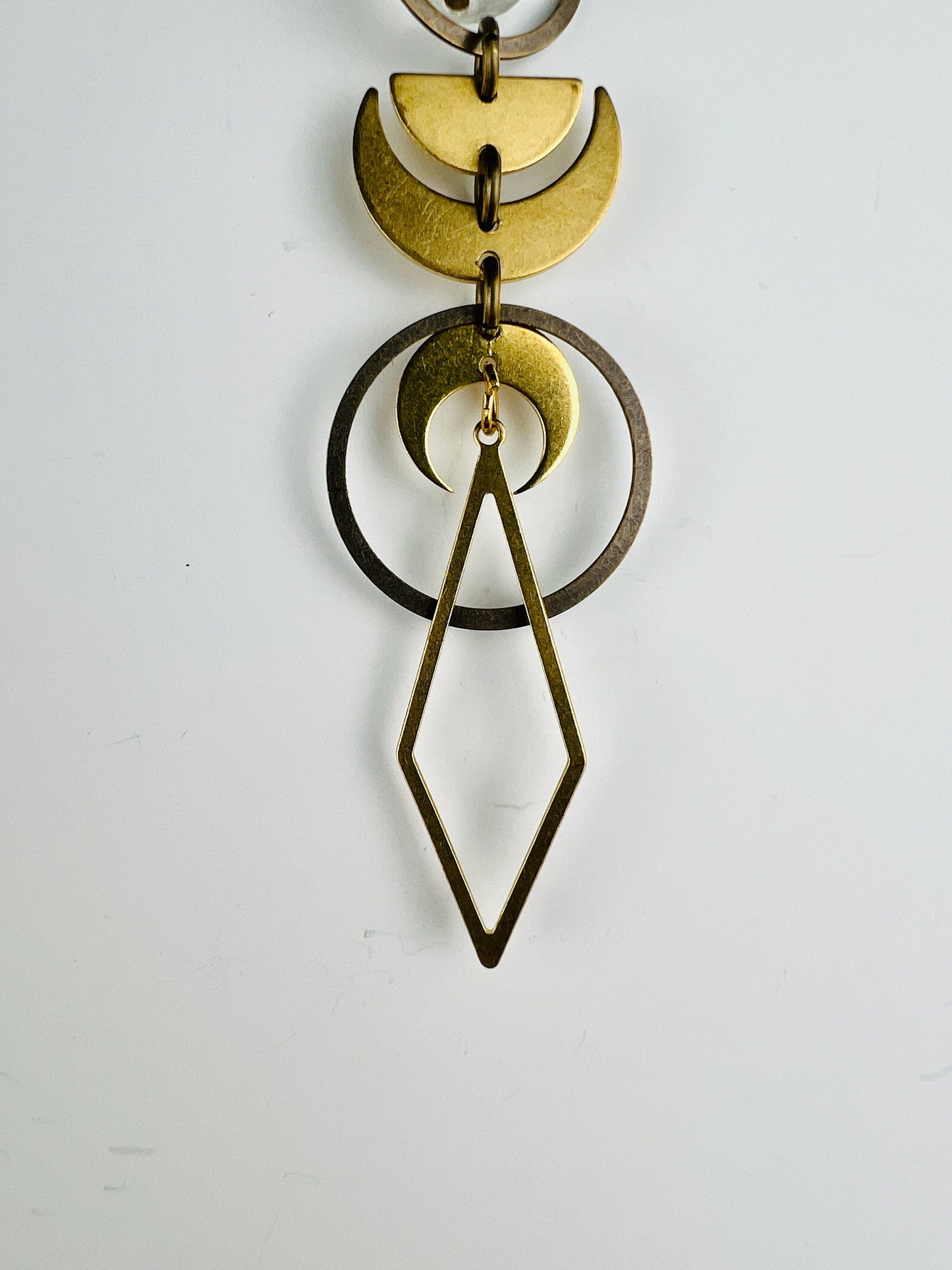 Clear Quartz & Crescent Moon Manifestation Mini – Clarity & Energy Amplification Charm