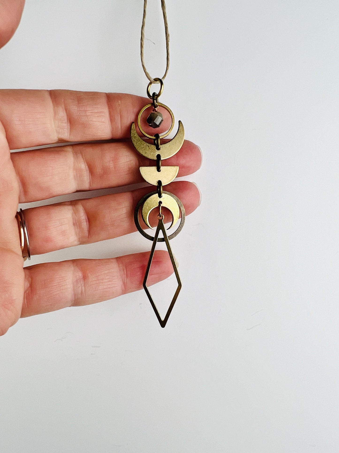 Iolite Manifestation Mini Charm, Rearview Mirror Car | Home Decor