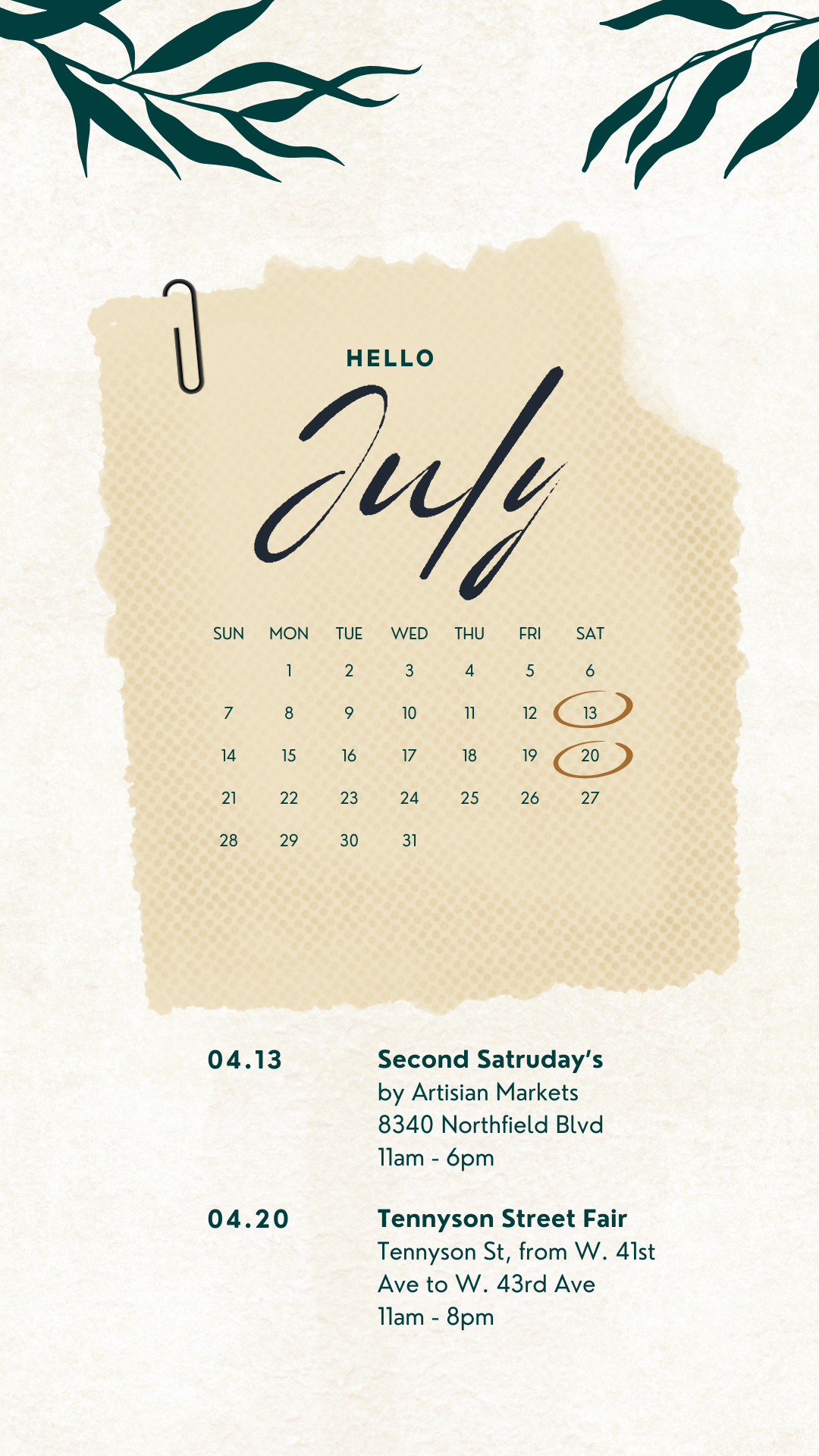 Exciting July Events Ahead! Don't Miss Out on the Fun.