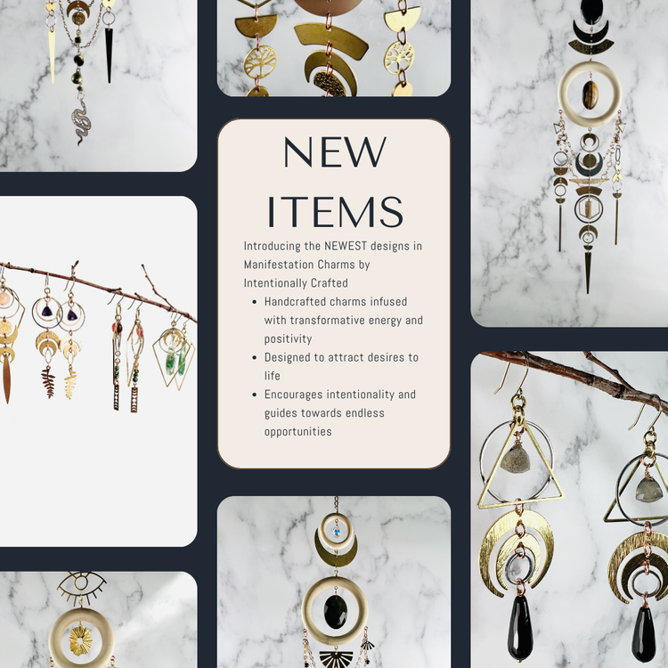 You a special selection of our newest arrivals to intentionallycrafted.com. Here you will find what's hot and exciting in our family of Manifestation Charms and Manifestation Jewelry.