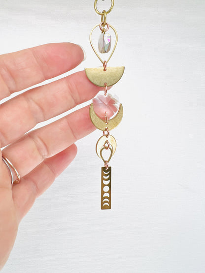 Smokey Quartz Manifestation Mini, Rearview Mirror Car Charm | Home Decor