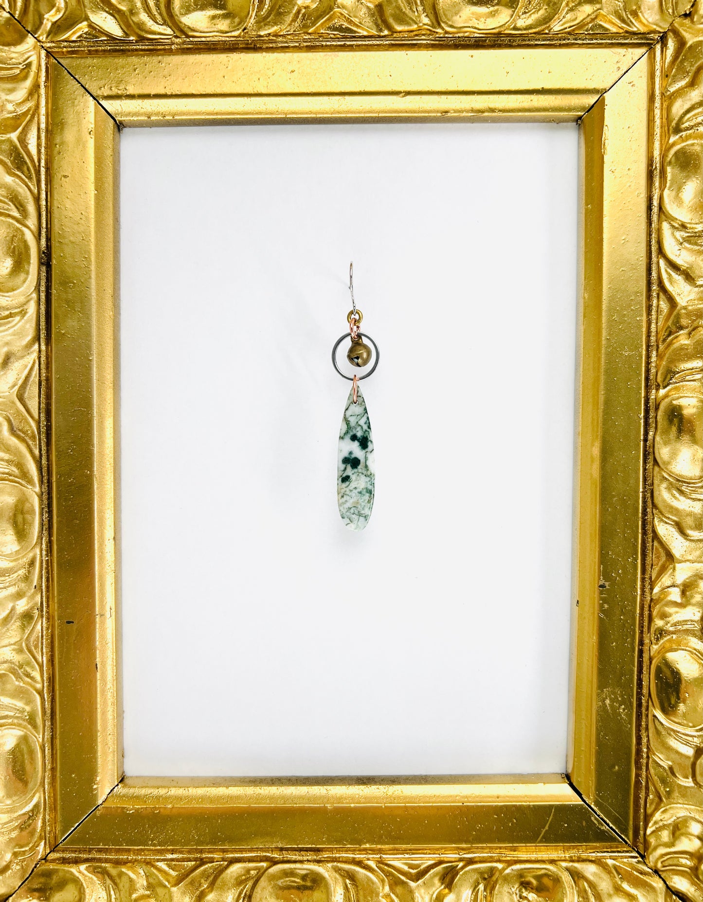 Singly Sold Tree Agate Earring, Crystal Manifestation Jewelry