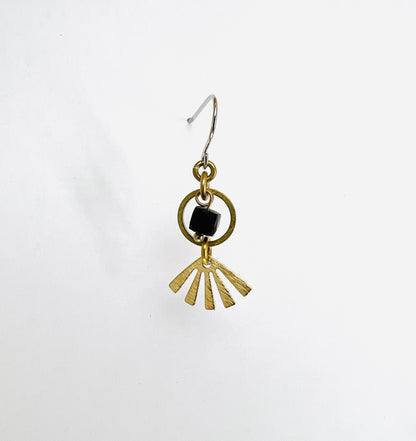 Singly Sold Golden Obsidian Earring, Crystal Manifestation Jewelry