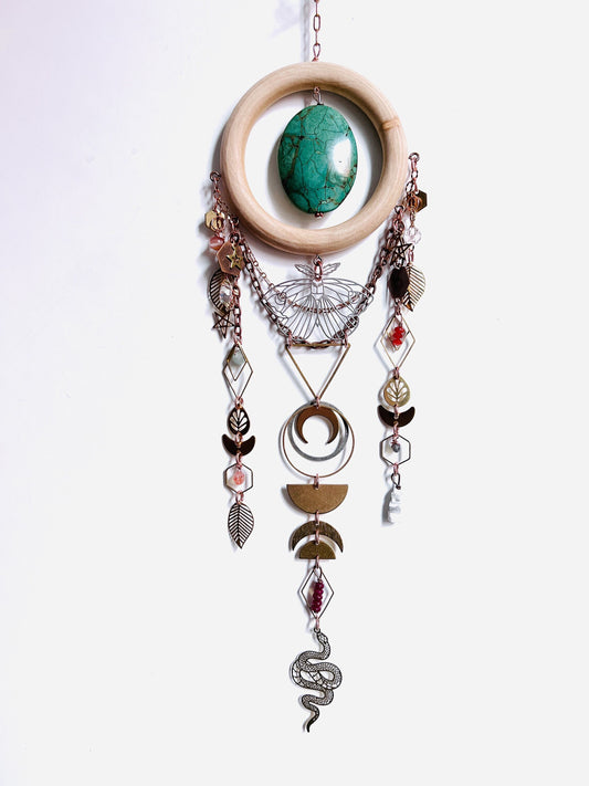 1138 Turquoise, Carnelian, Prism, Sapphire, Sunstone, Jade, Labradorite, Howlite Manifestation Charm