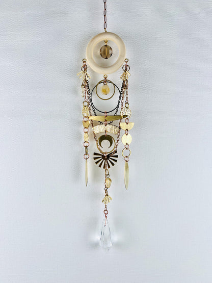 Smoky Quartz, Topaz & Citrine Manifestation Charm Wall Art